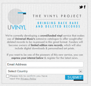 Anmeldung The Vinyl Project