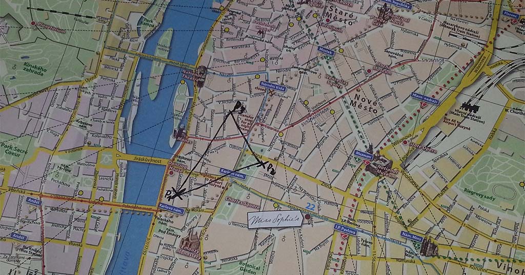 Das Plattenladen-Dreieck in der Prager Neustadt