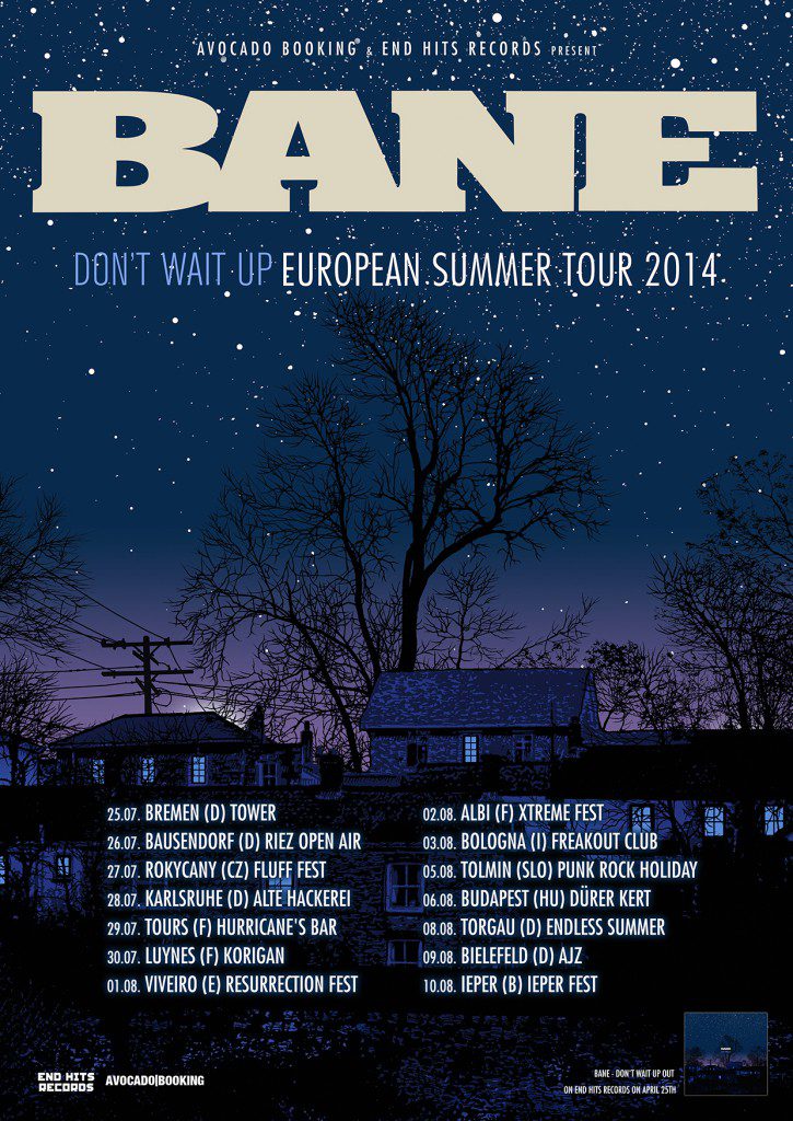 Bane European Summer Tour 2014 Poster