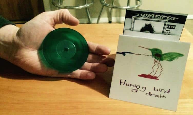 Hummingbird of Death/Transient 3 Inch Split auf grünem Vinyl