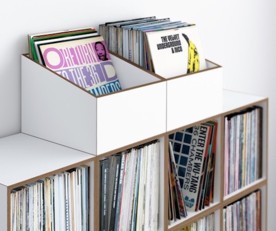 Stocubo Schallplatten Flip Trough Box auf Regalsystem